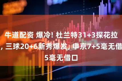 牛道配资 爆冷! 杜兰特31+3探花拉胯, 三球20+6新秀爆发, 申京7+5毫无借口